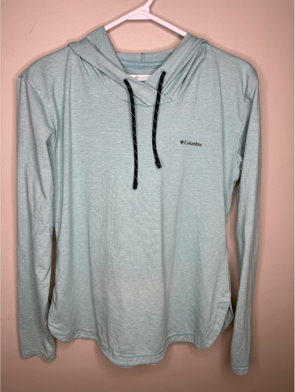Columbia Women's Sun Trek Hooded Pullover Light Blue Size Small UPF 50